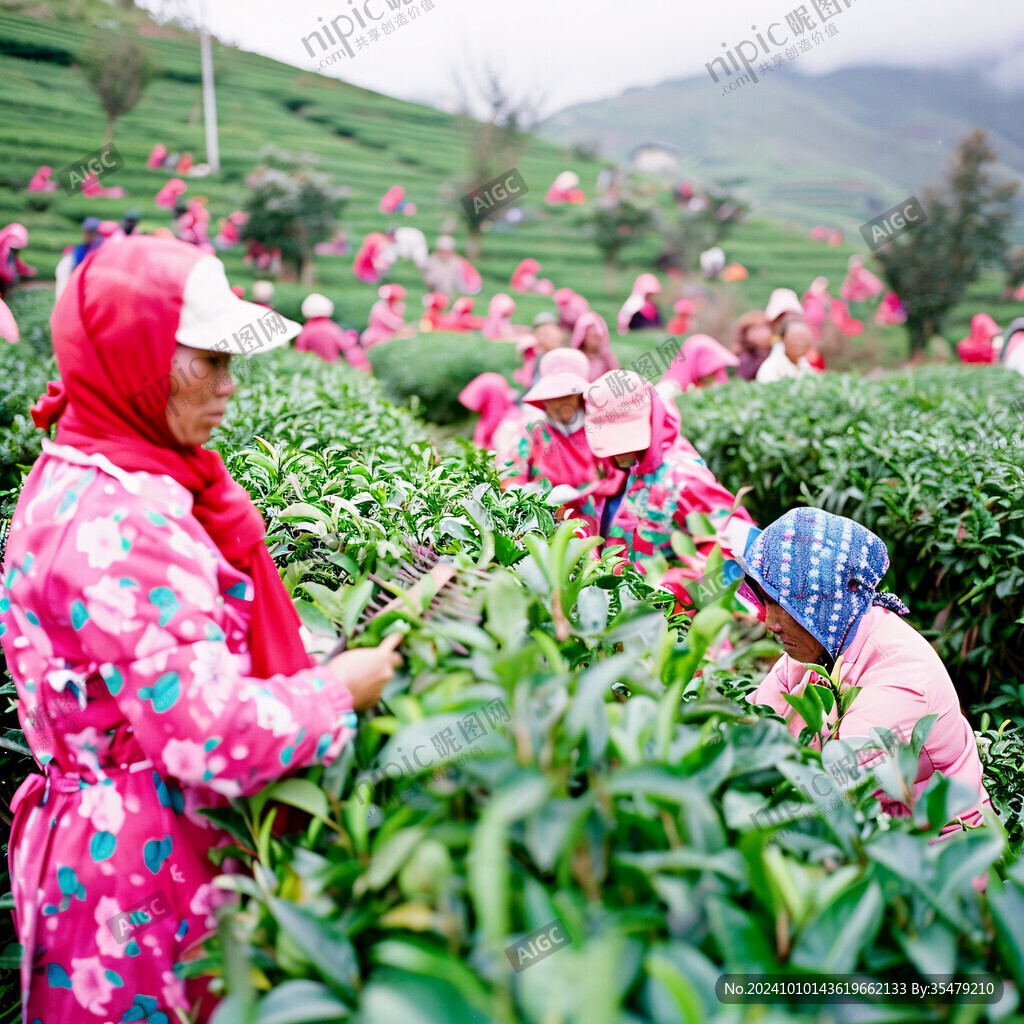采茶女群像