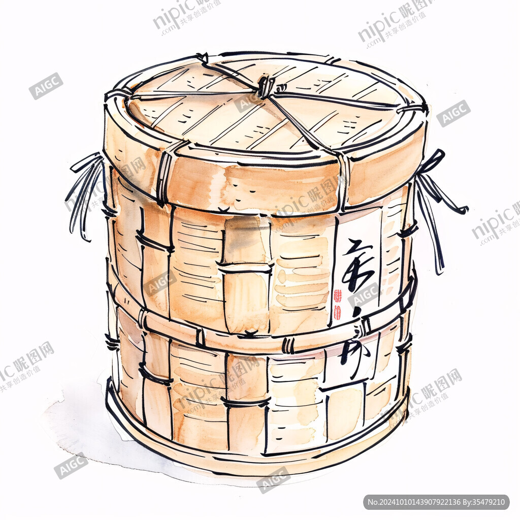 蒸籠手繪素材