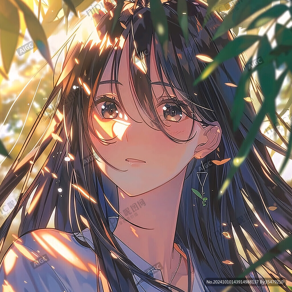 長發(fā)少女圓眼