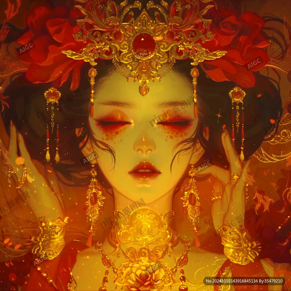 手繪國潮皇后