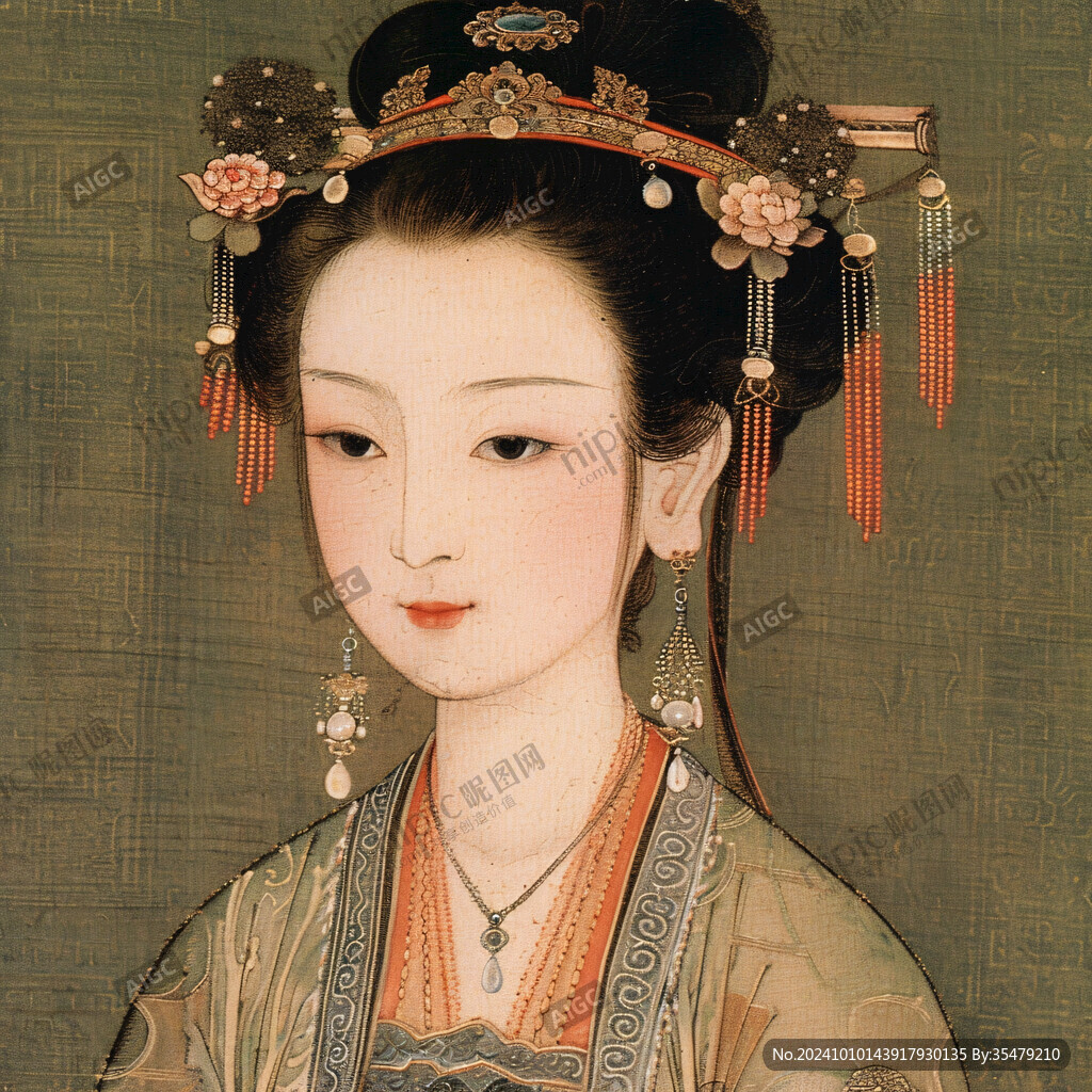 清朝美女插畫