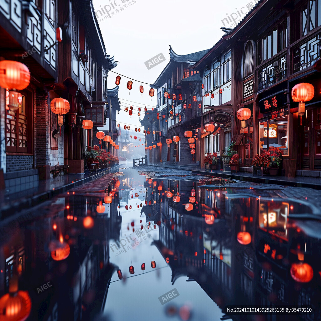 古代江南古代街景