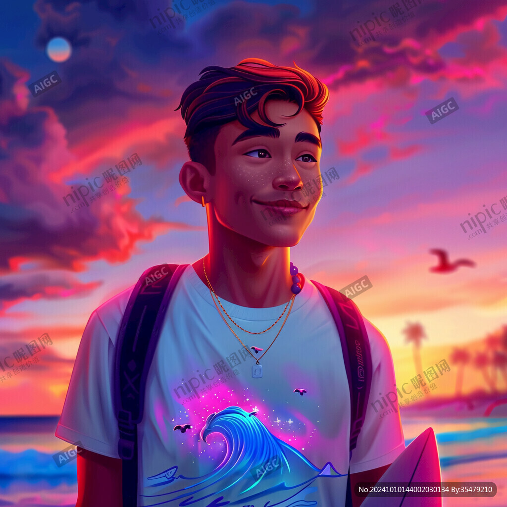 寫(xiě)實(shí)雙魚(yú)男孩