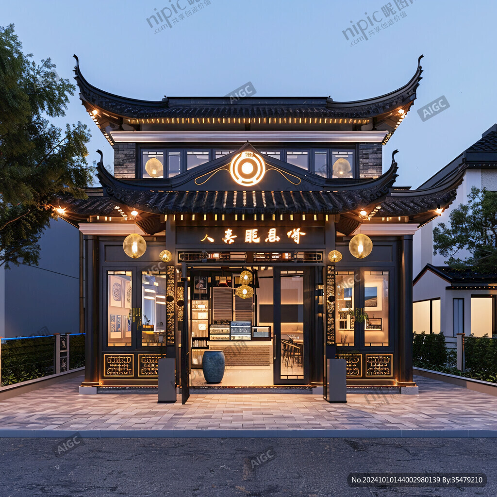 中式門樓門頭門面店面