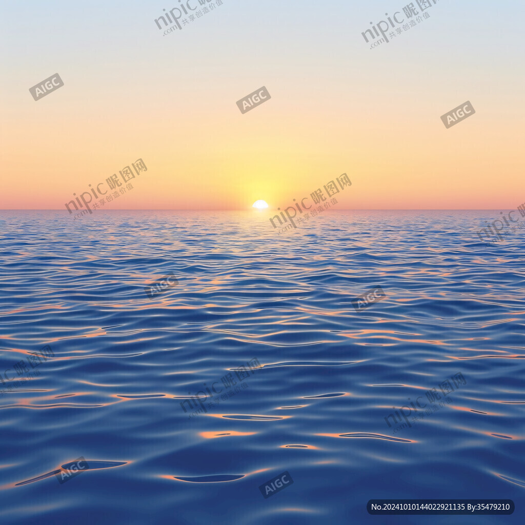 太陽落山海平面海洋