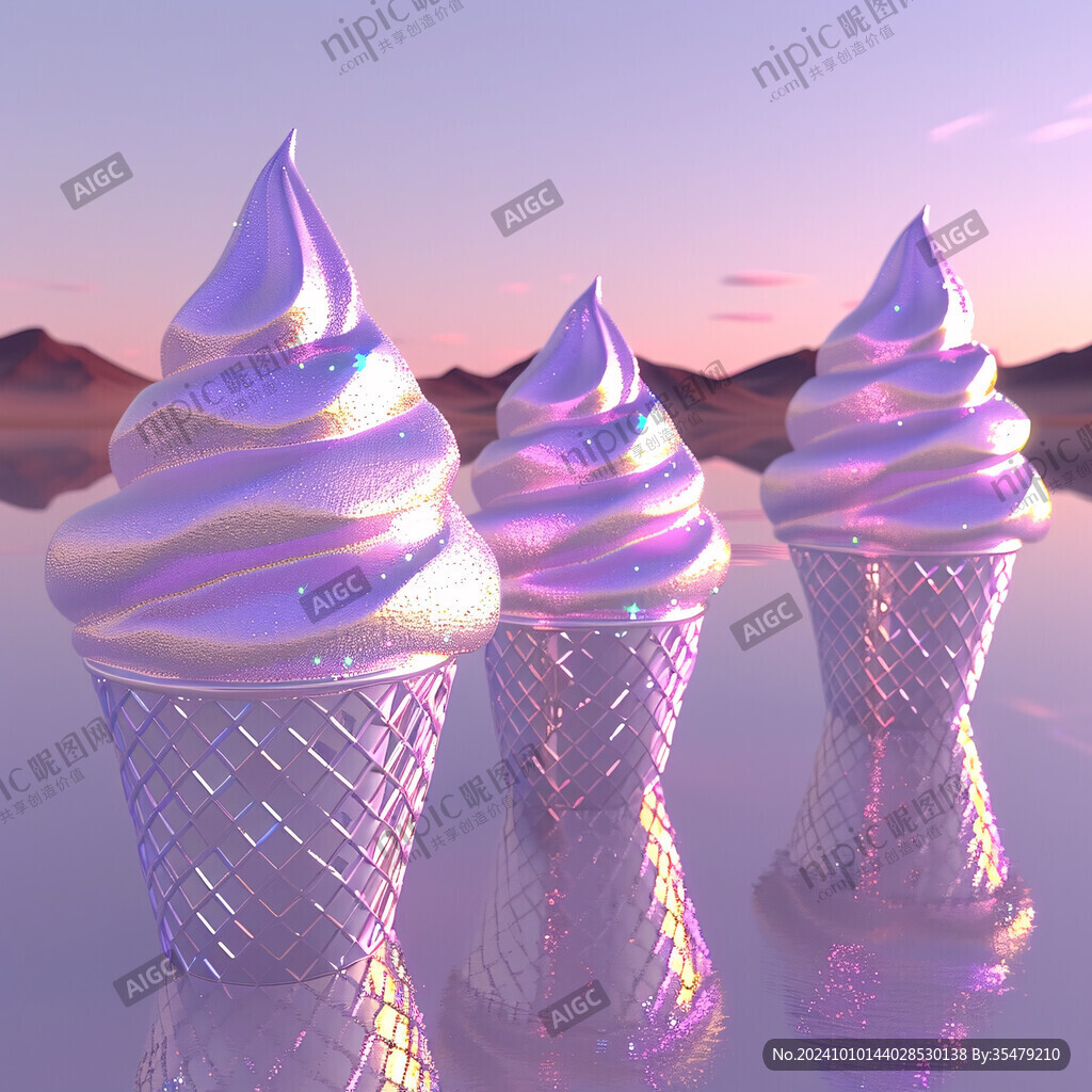 冰激淋色粉紫色背景