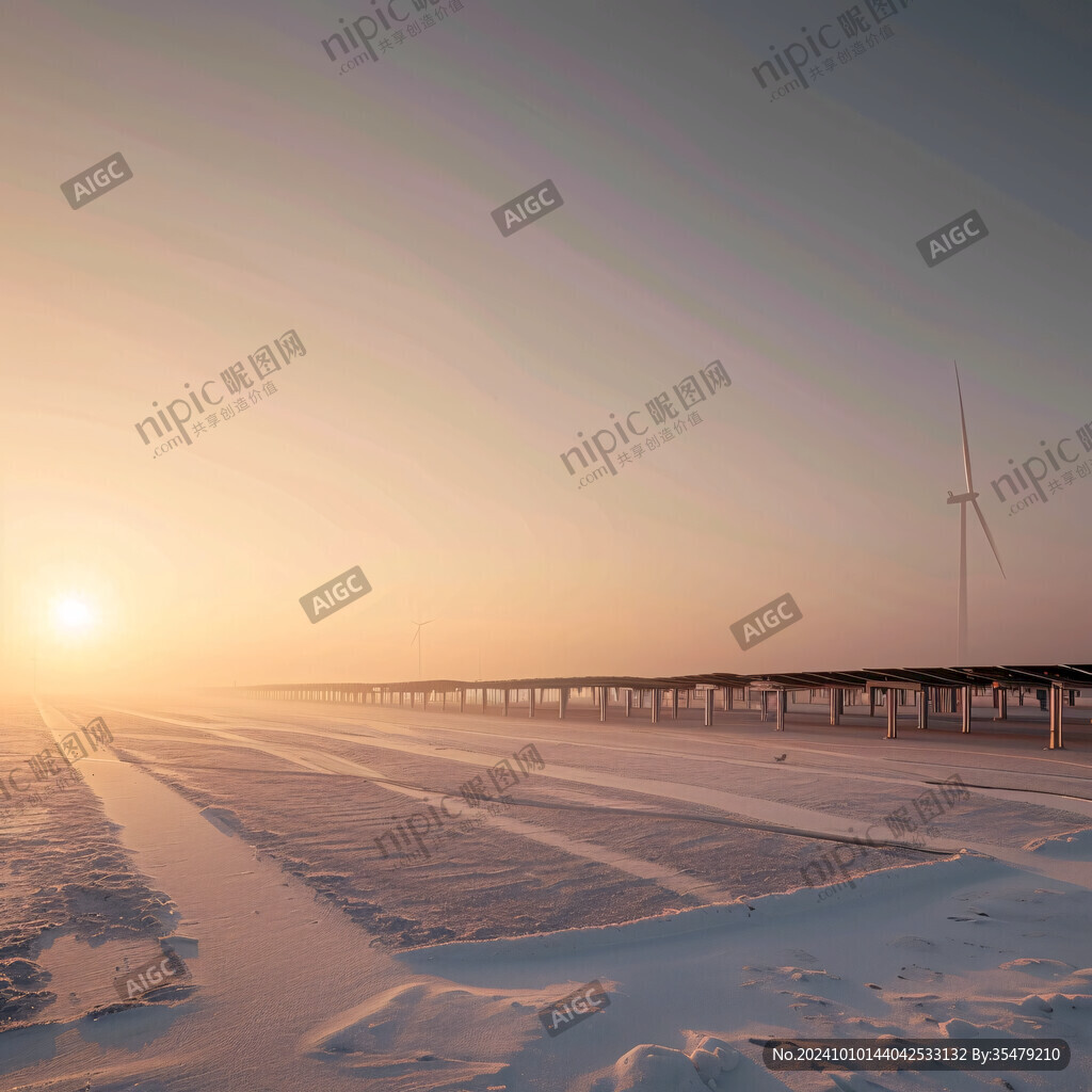 雪后光伏發(fā)電場
