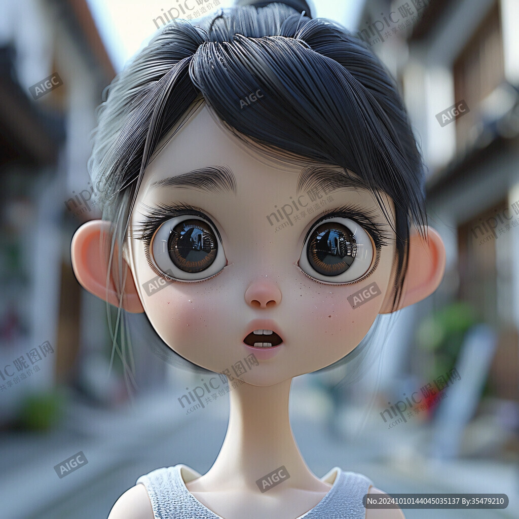3d卡通女孩