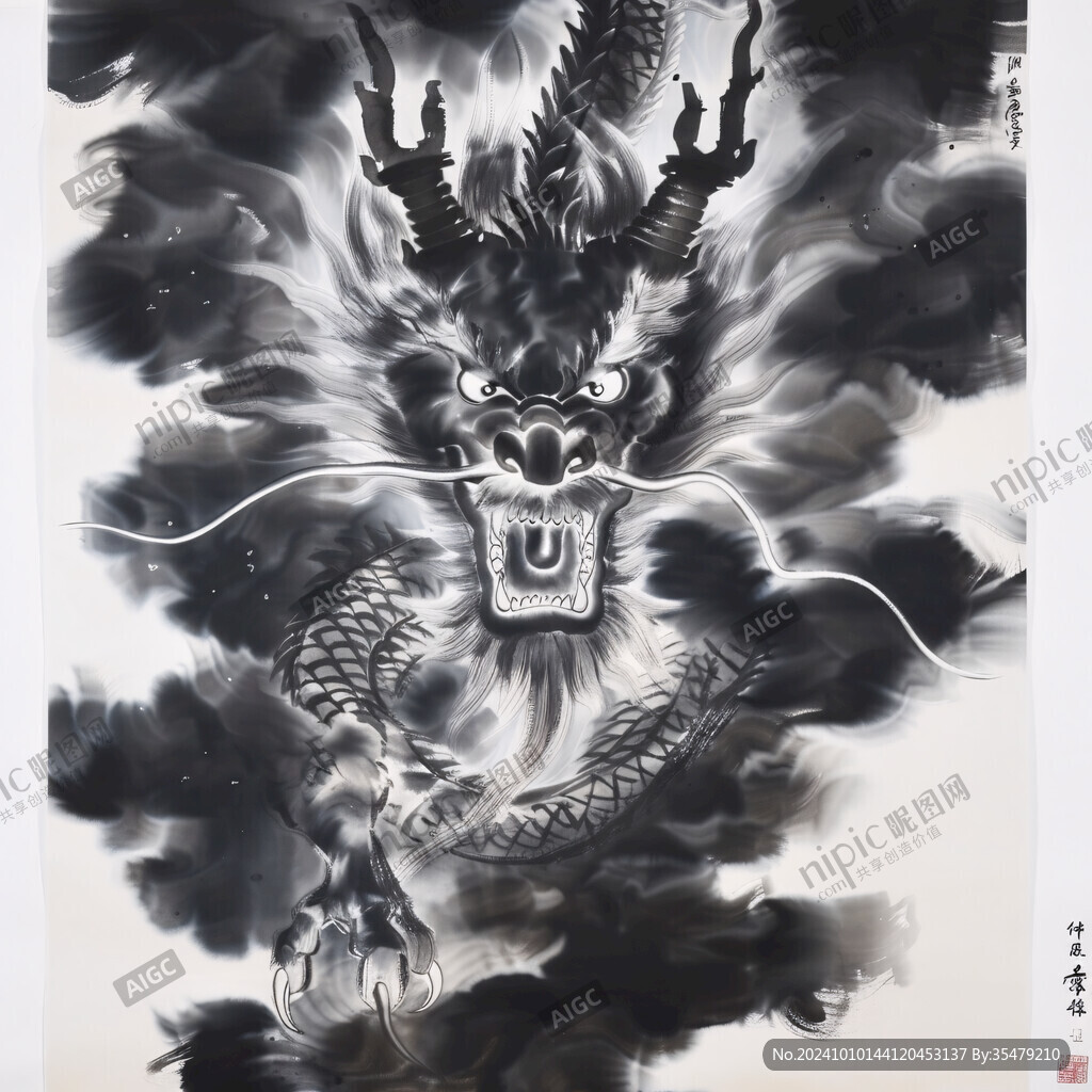 龍頭無框畫