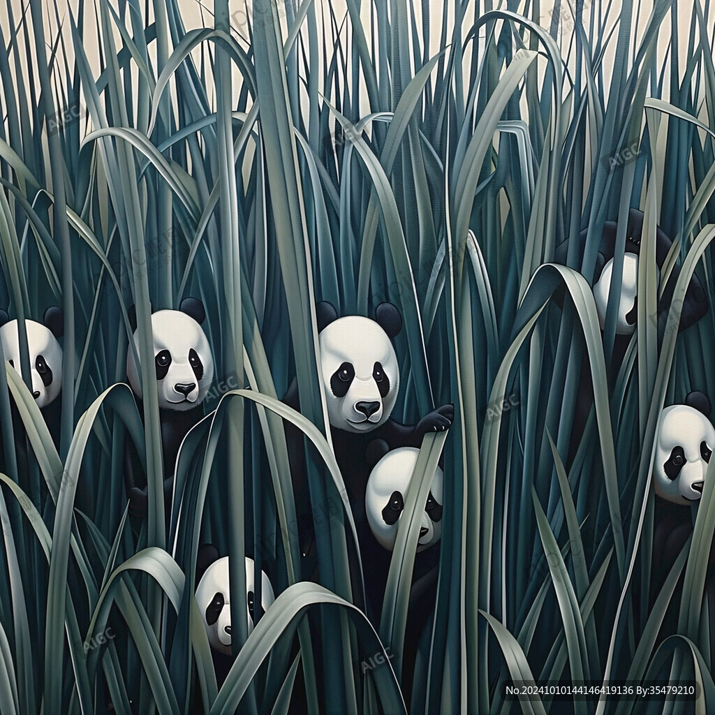 竹子熊貓ip形象插畫(huà)