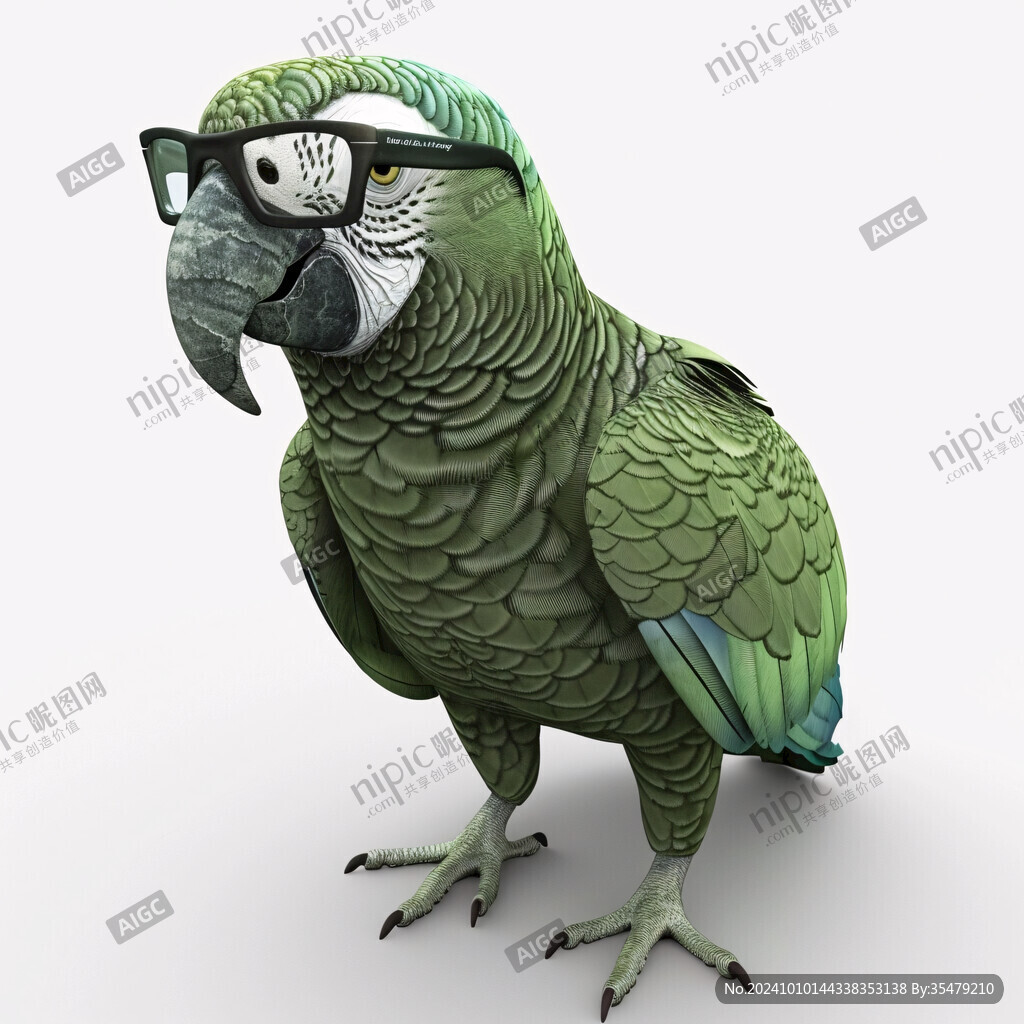 綠色的鸚鵡