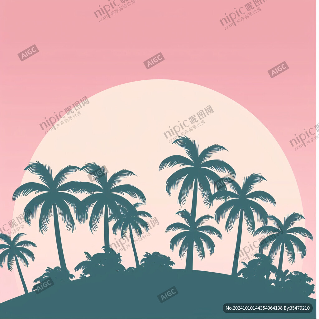 椰樹插畫