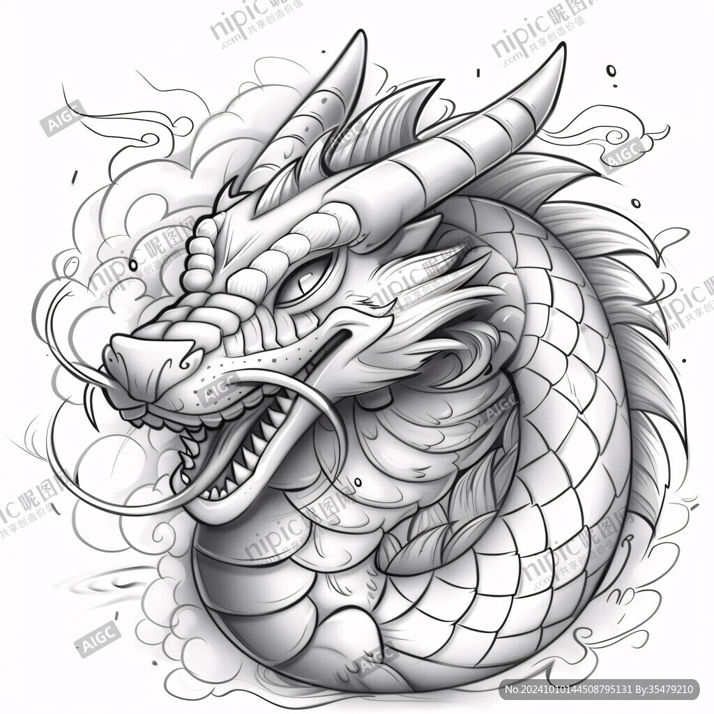 龍國潮線描