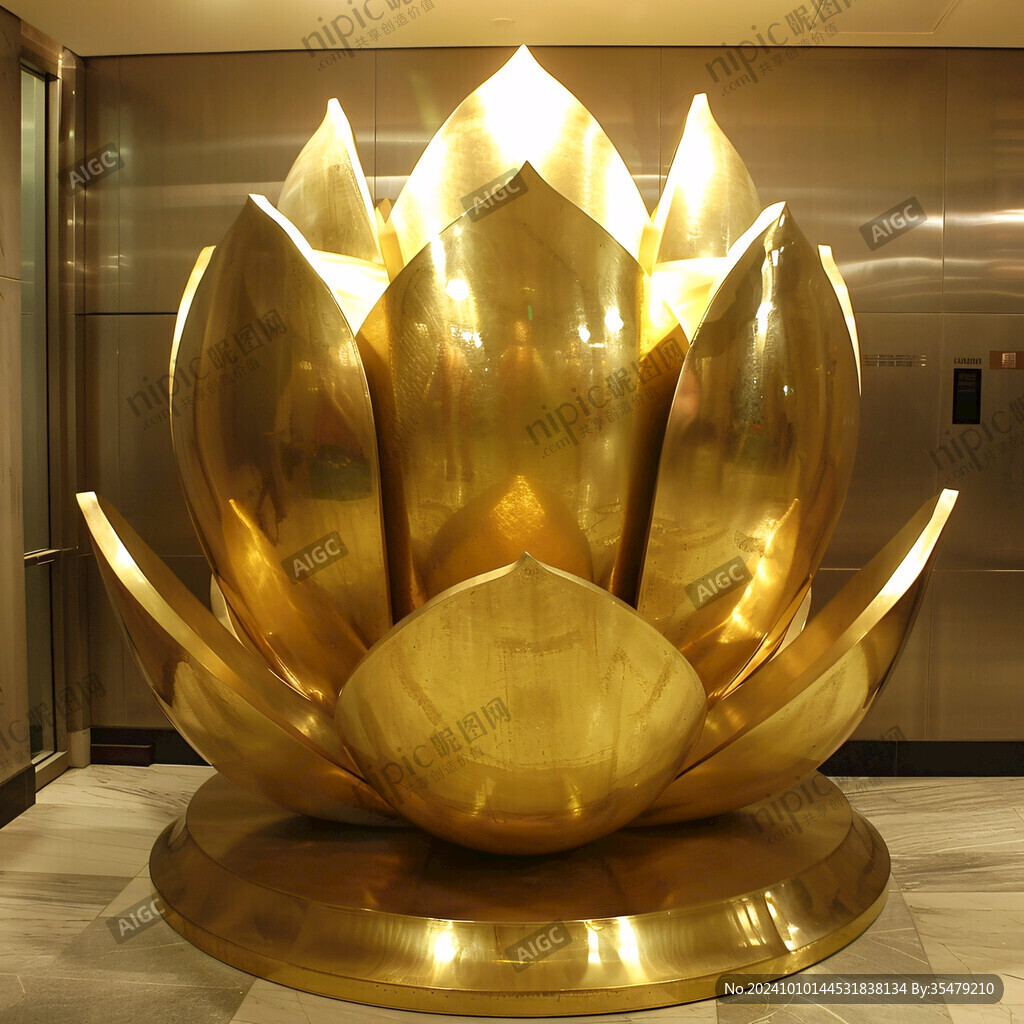 金蓮花雕塑