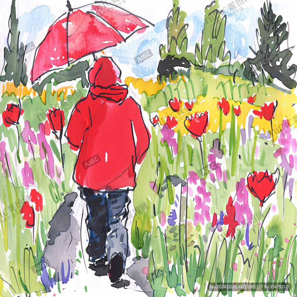 雨衣插畫