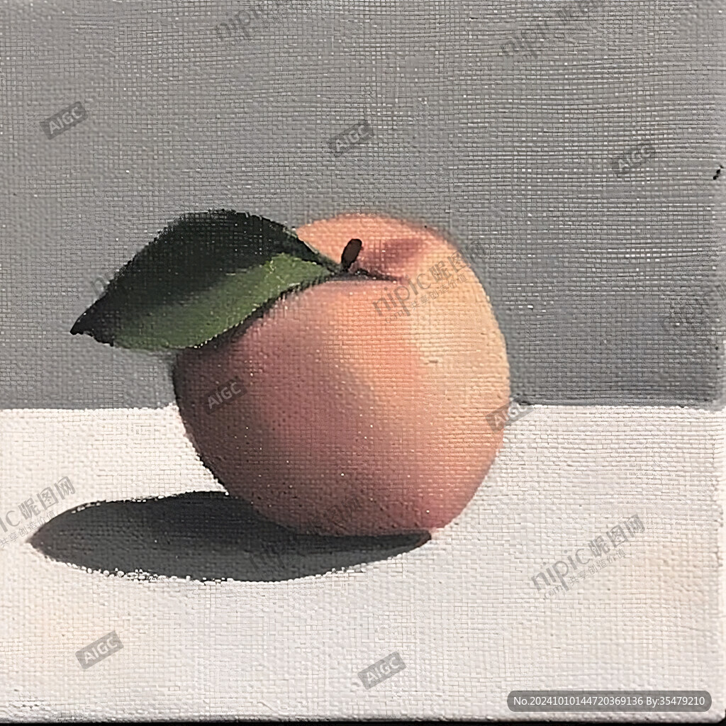 蘋果水粉畫