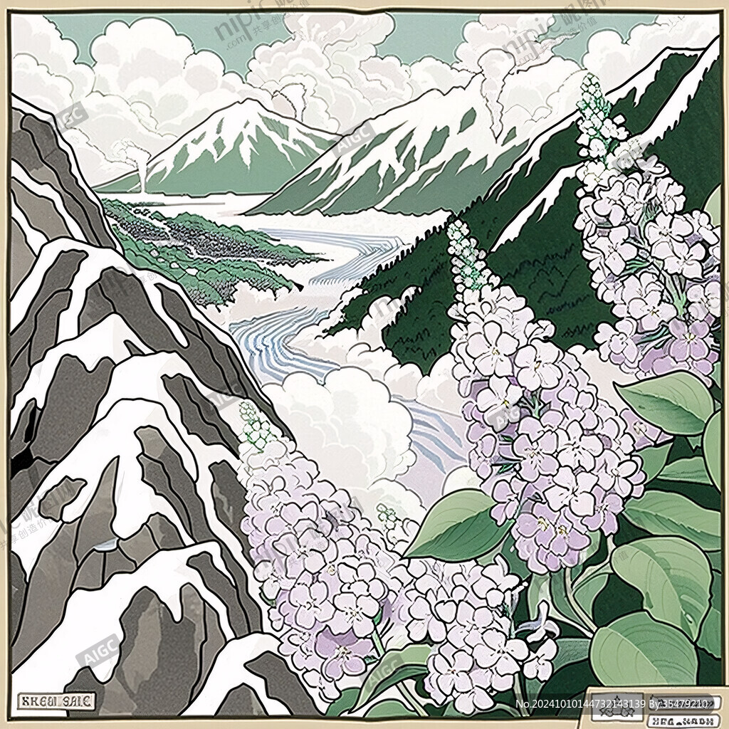 雪蓮包裝插畫