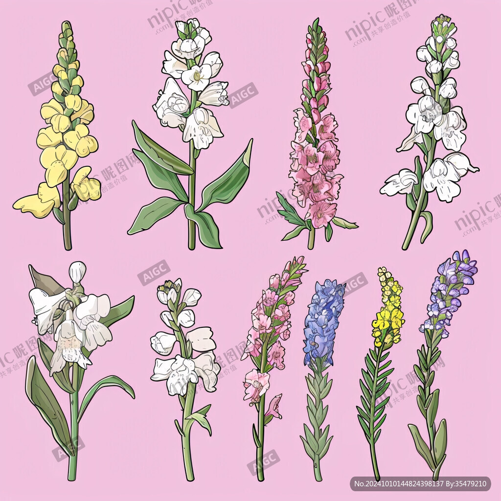 植物手繪插畫鈴蘭花