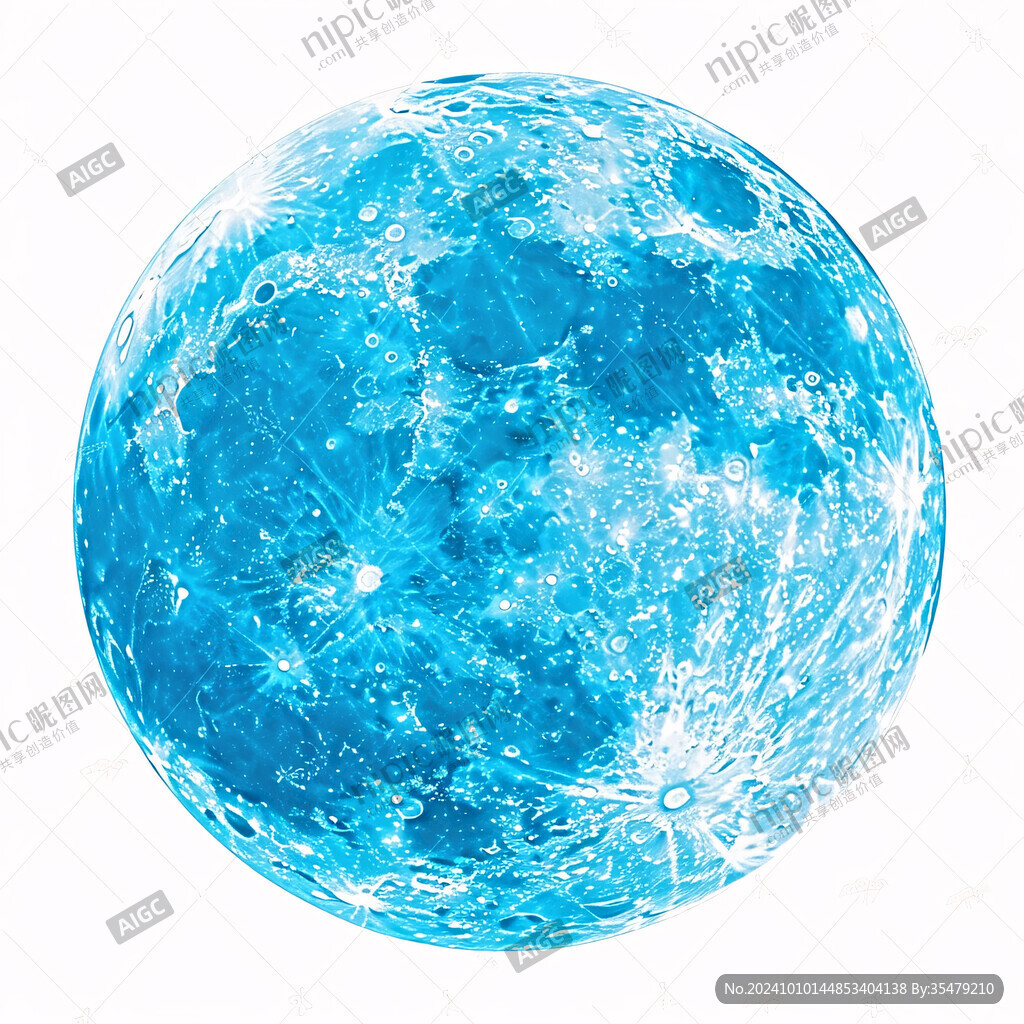 科技感海藍(lán)色漂浮星球