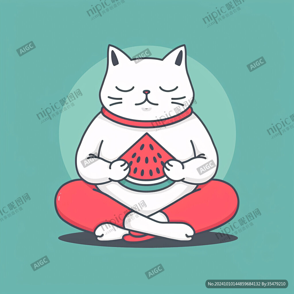 招財貓插畫