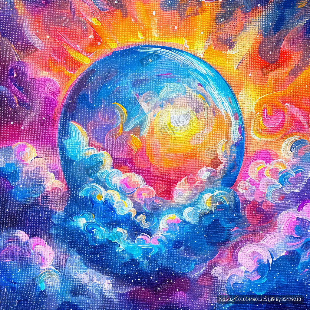 玻璃珠球海洋抽象畫(huà)