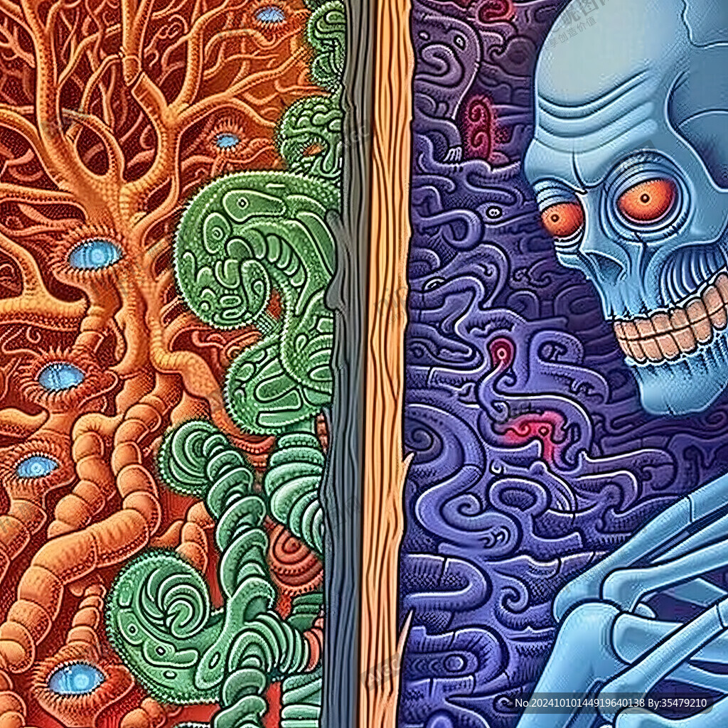 3d浮雕插畫