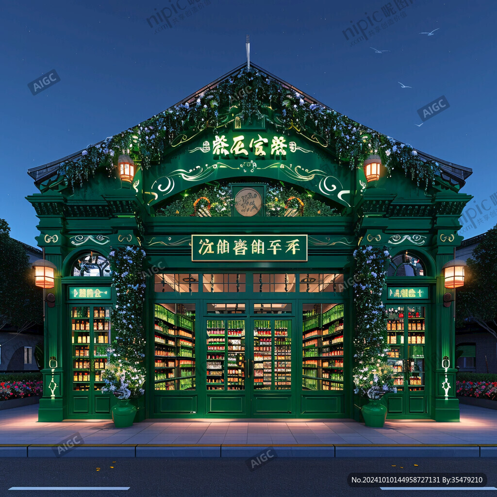 綠色琉璃瓦門頭