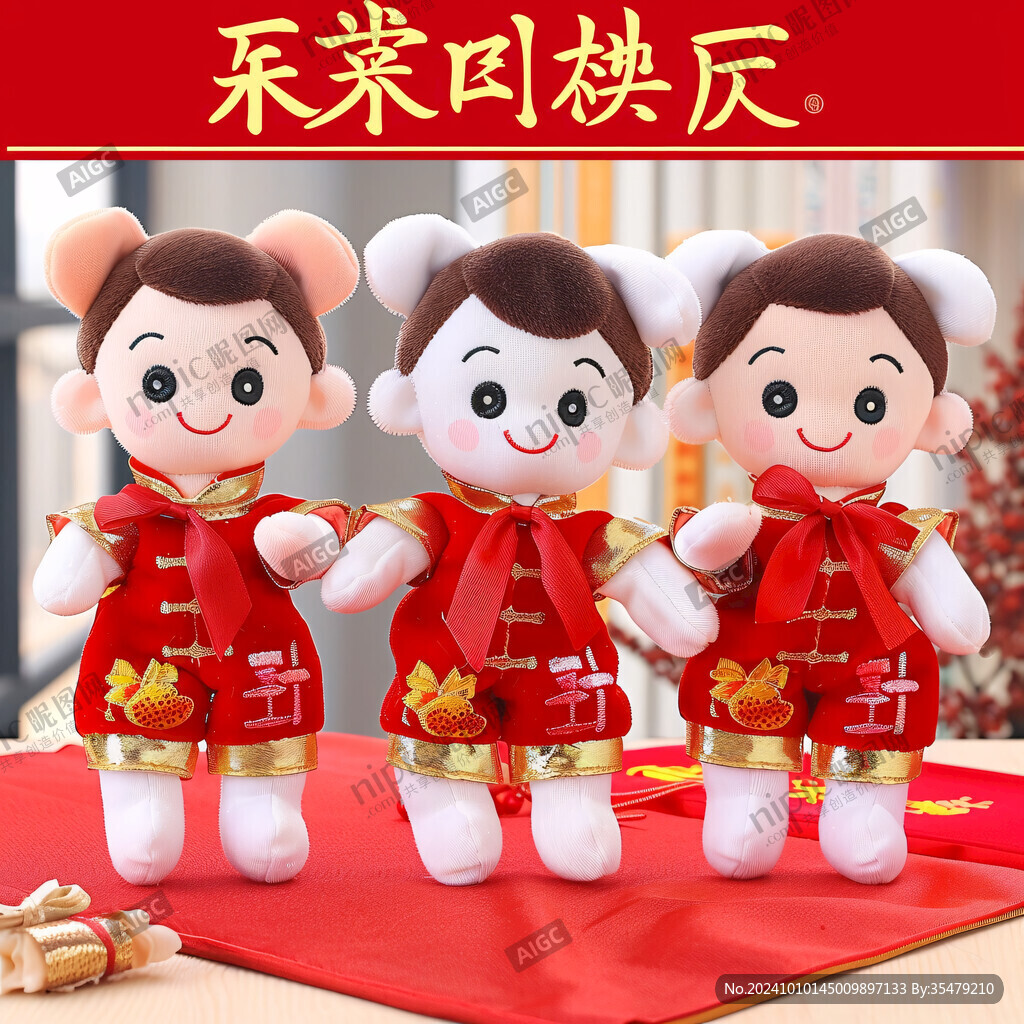 招財(cái)童男童女