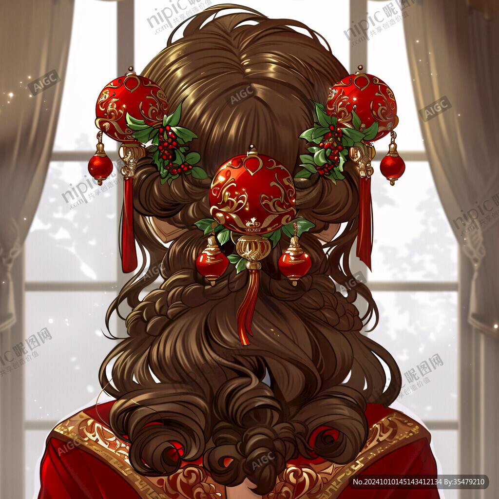 宮廷美女人物插畫