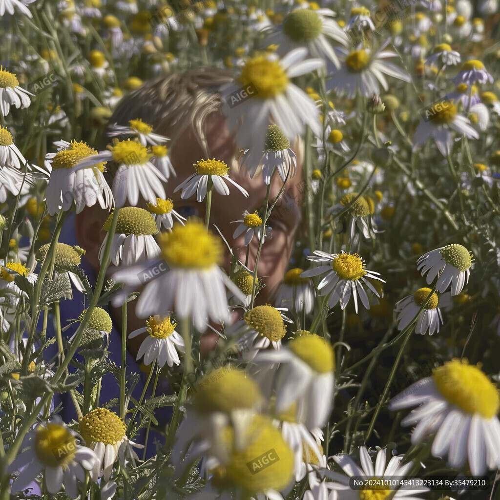 花叢里的女子