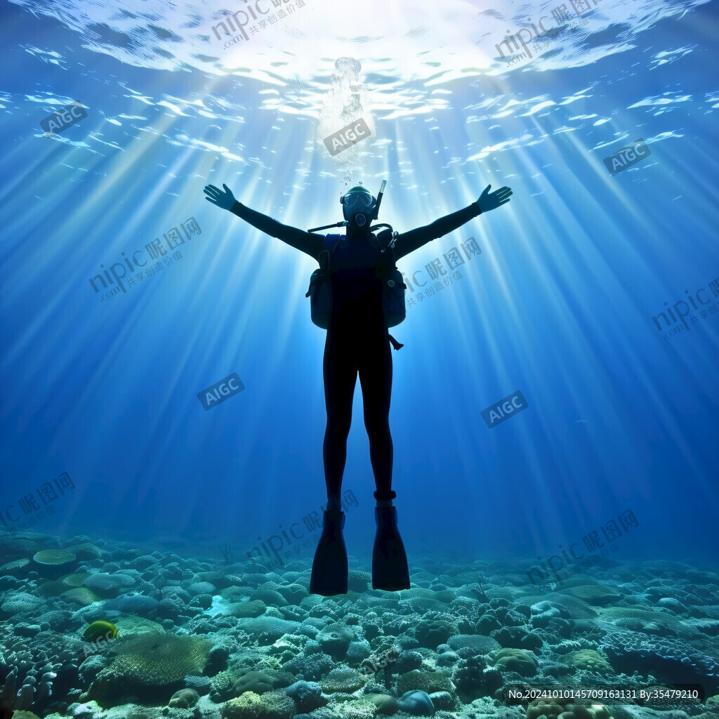 海底潛水海底素材