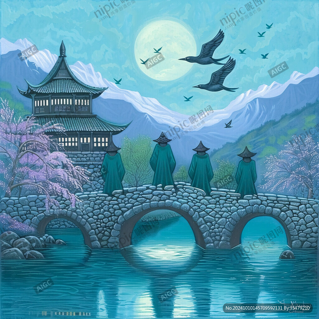 串月橋插畫