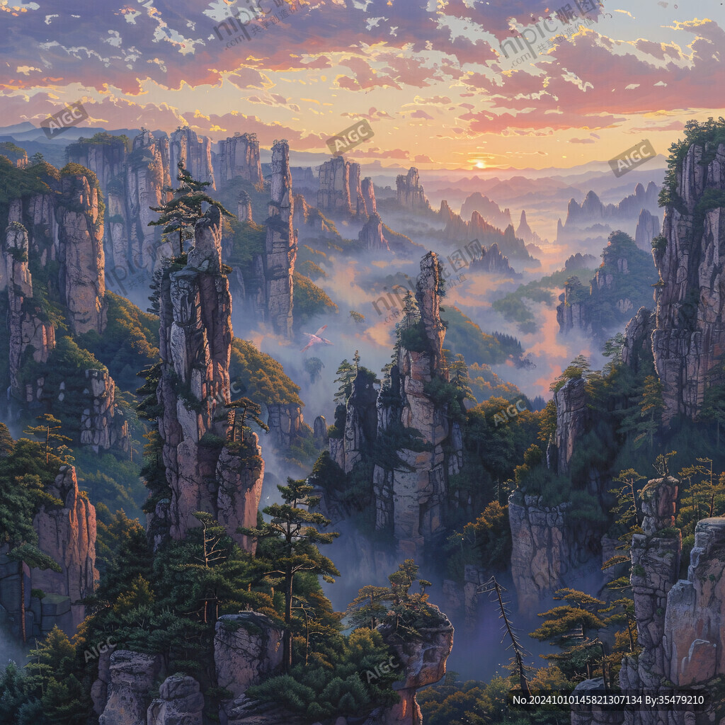 巨幅三清山