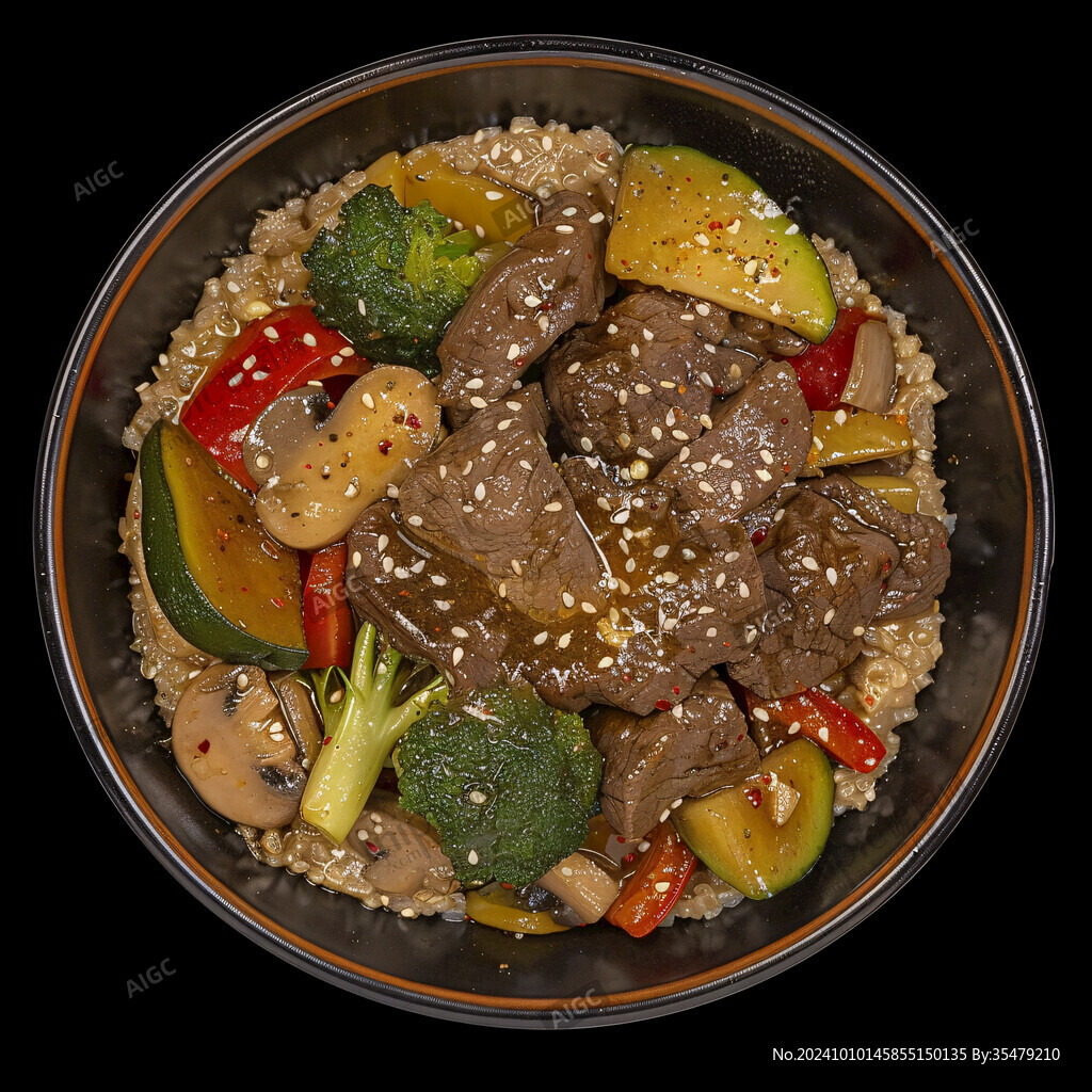 黑胡椒牛肉輕蔬拌飯