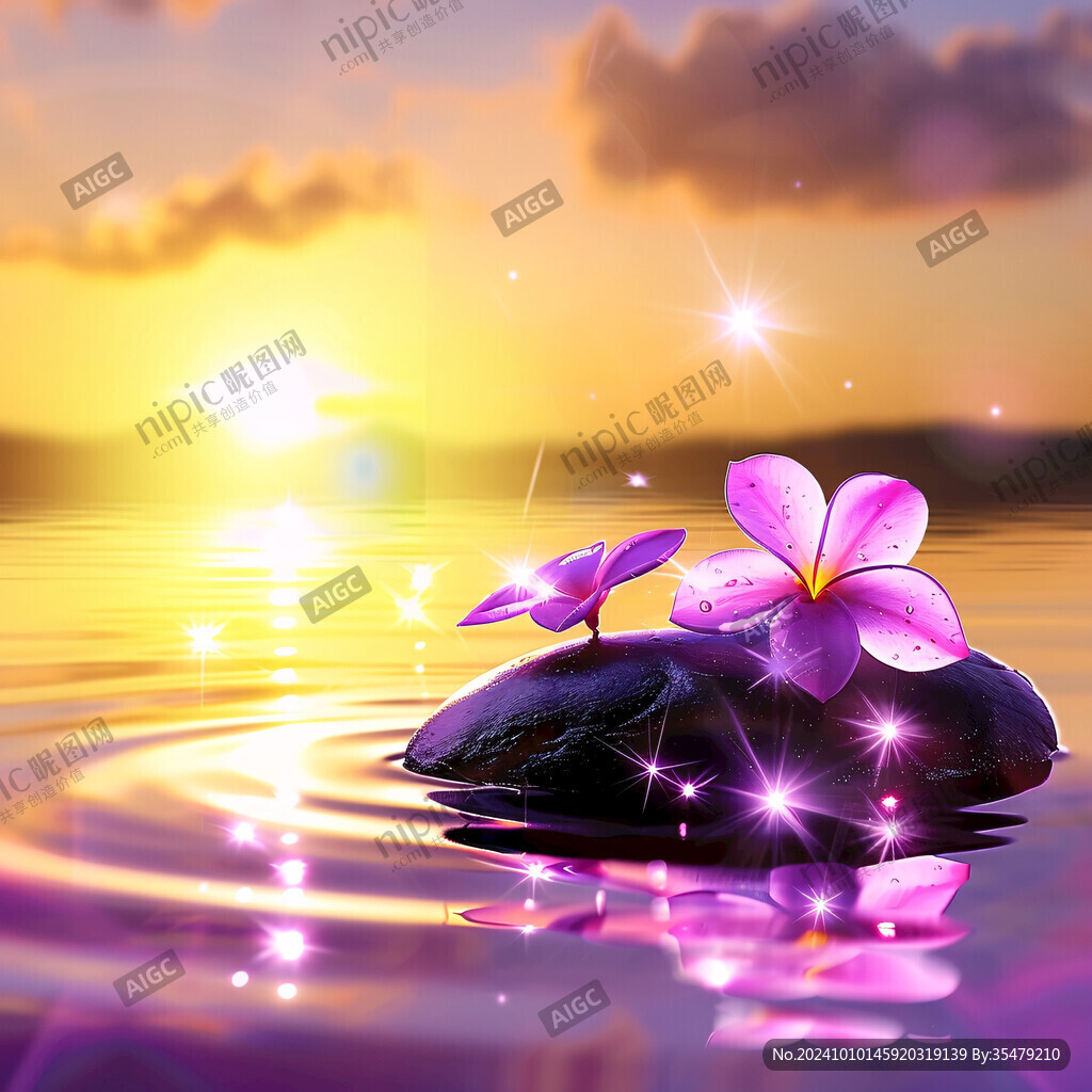 紫色的水邊花