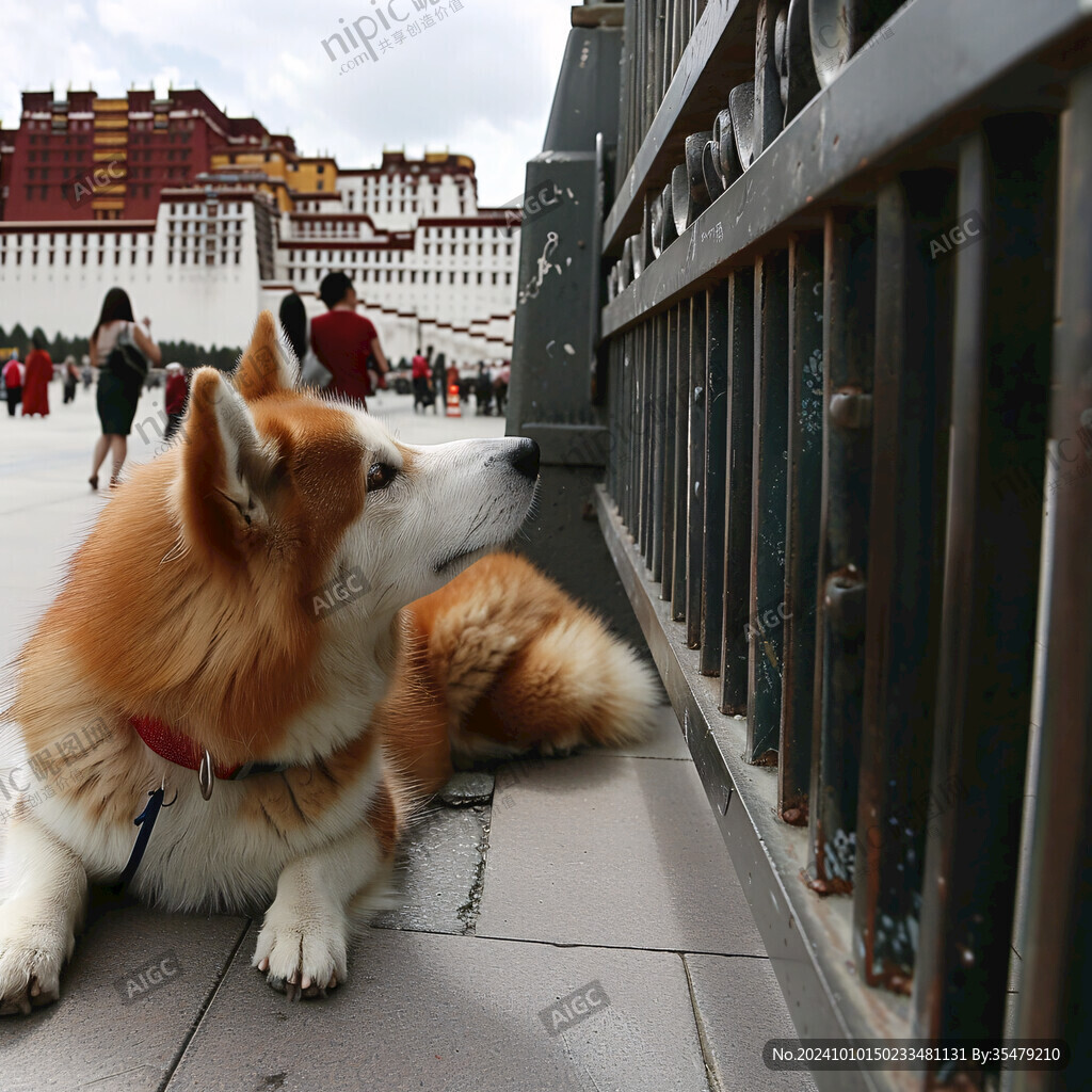 柯基犬背影