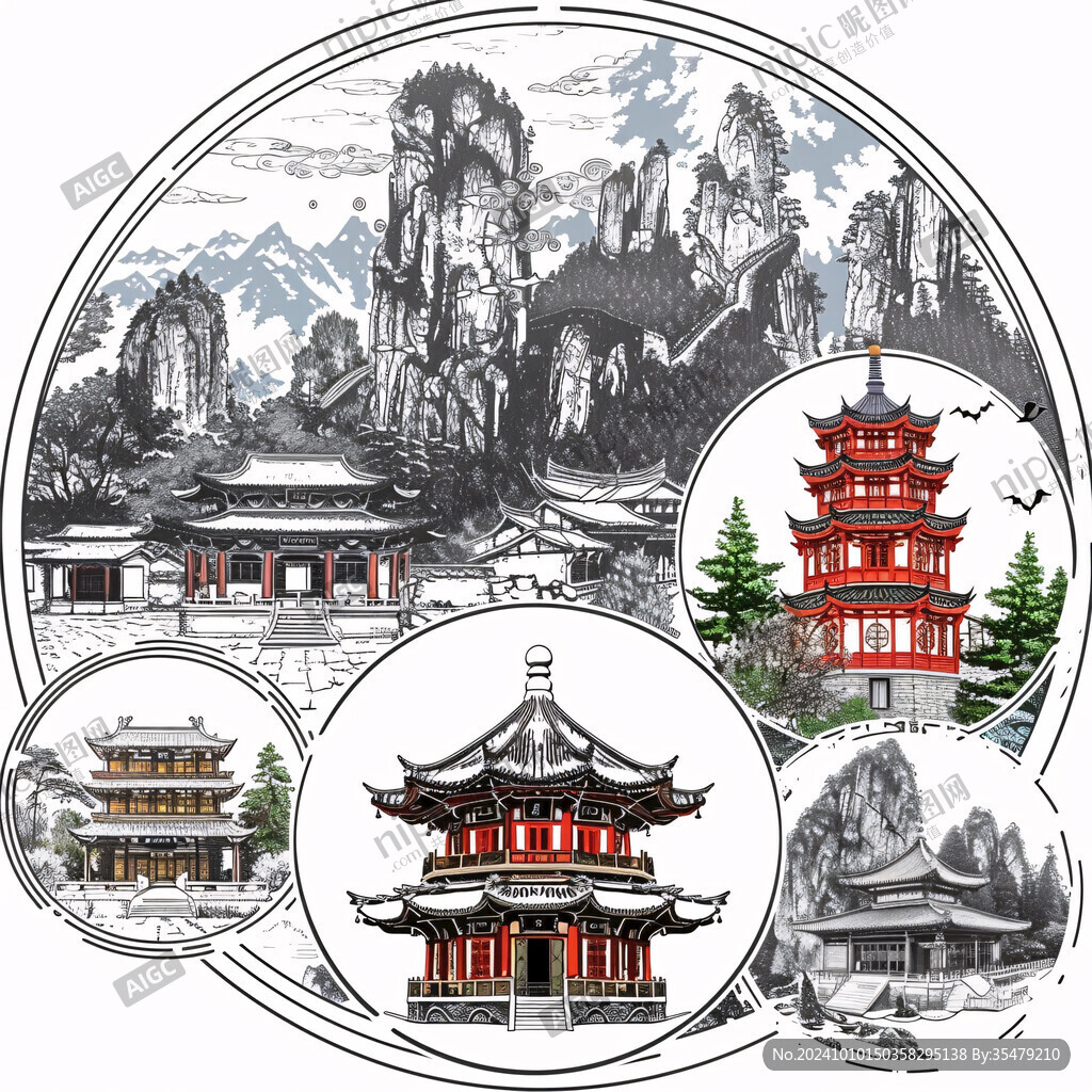 水墨廣西著名建筑
