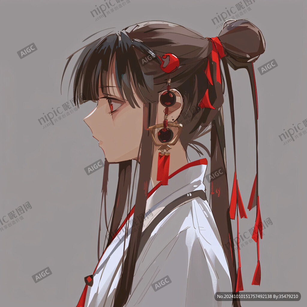 紅衣少女設計古風