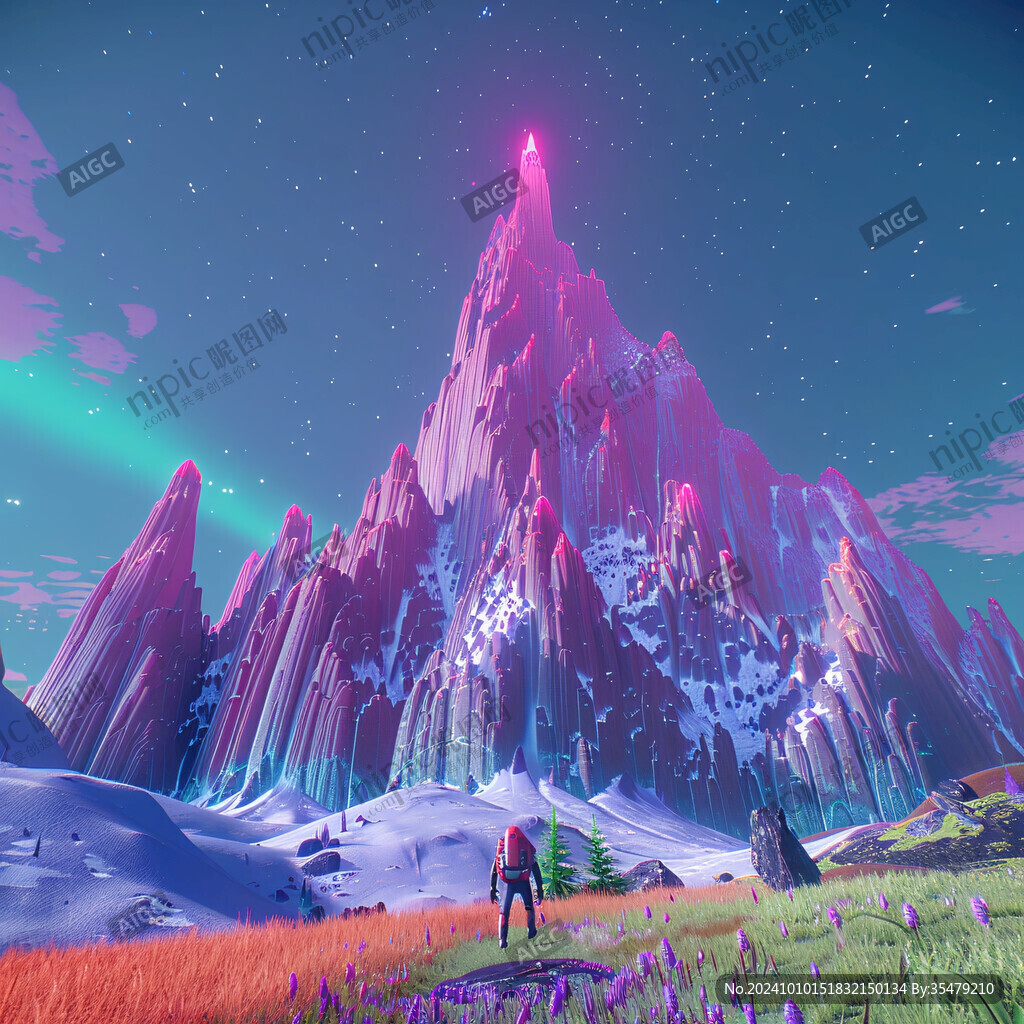 3d懸浮小山