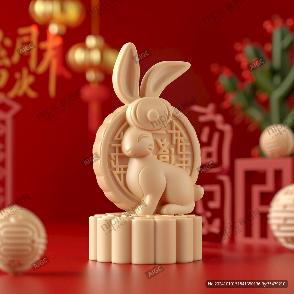 3d中秋節(jié)兔子