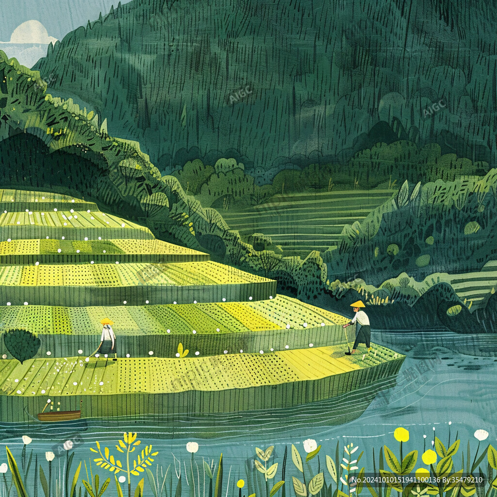 小滿丨二十四節(jié)氣插畫