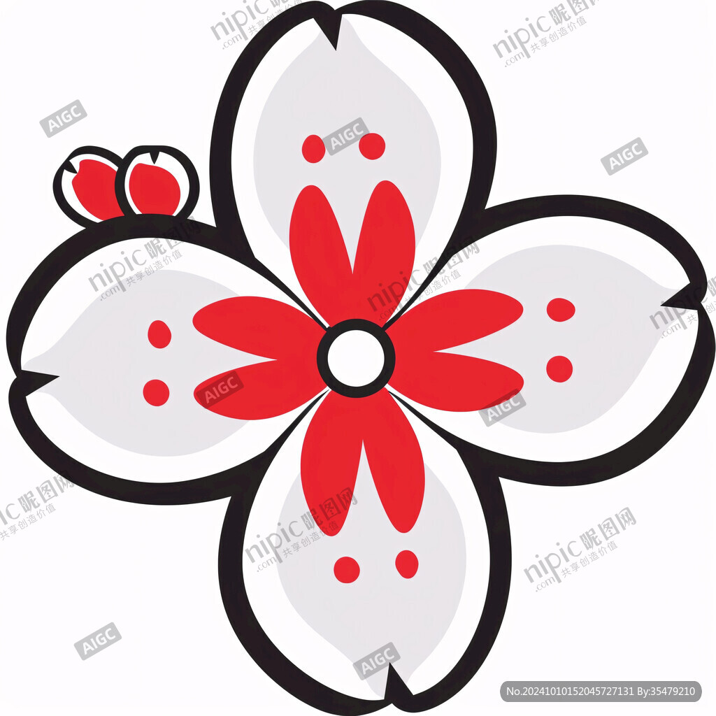 卡通蝴蝶花朵