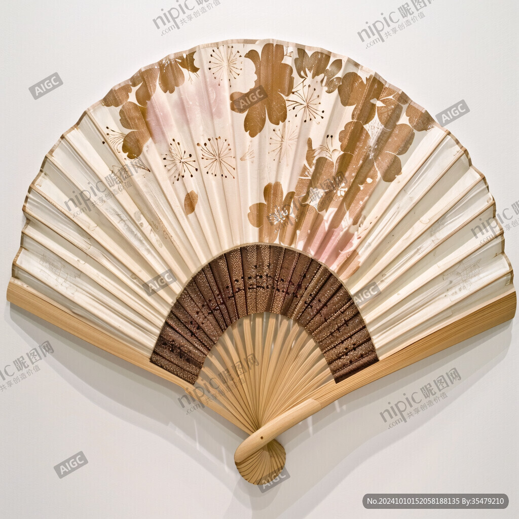 新中式折扇插畫