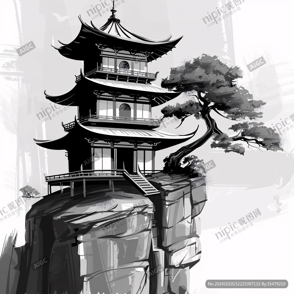 文筆塔插畫