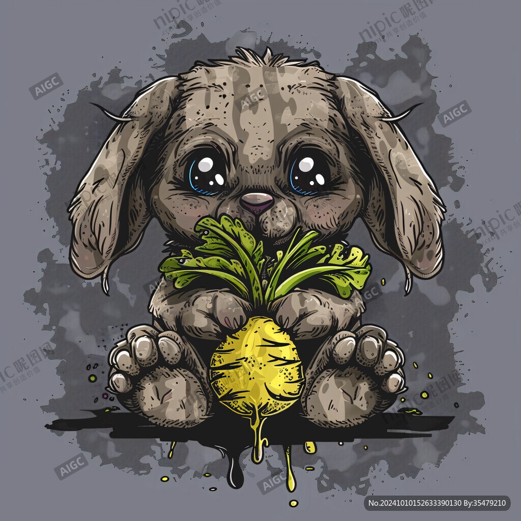 手繪狗狗插畫海報(bào)