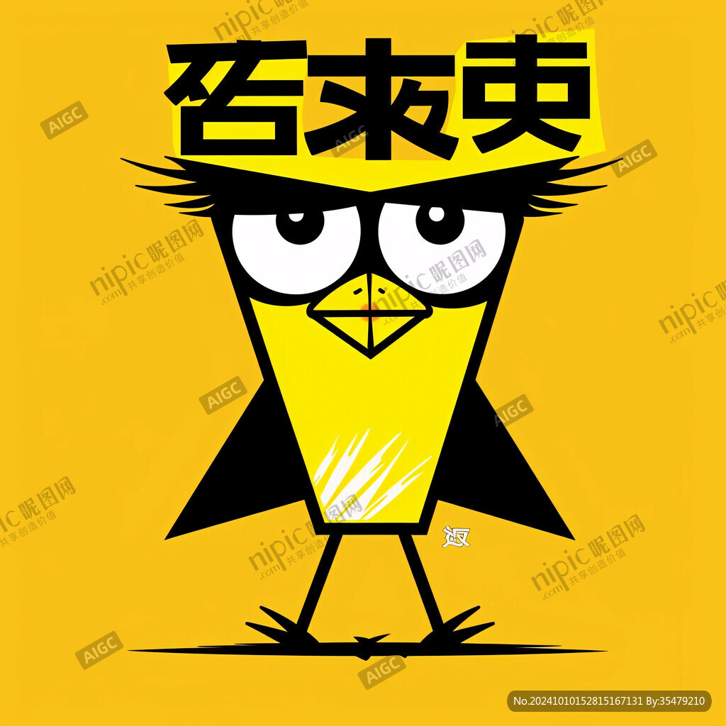 卡通小黃雞logo