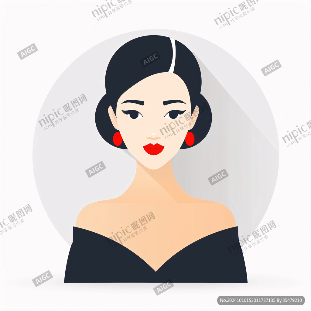 美女人物插畫