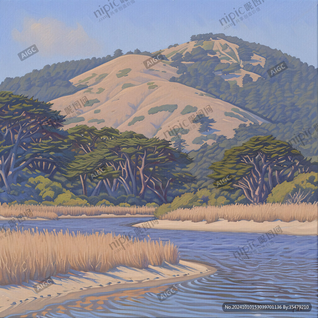山川河流插畫