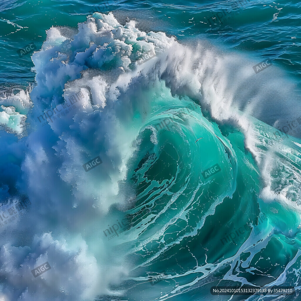 巨幅海浪浪花