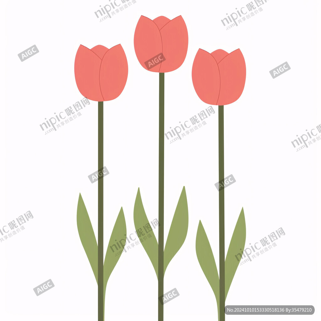 卡通花束玫瑰花插畫